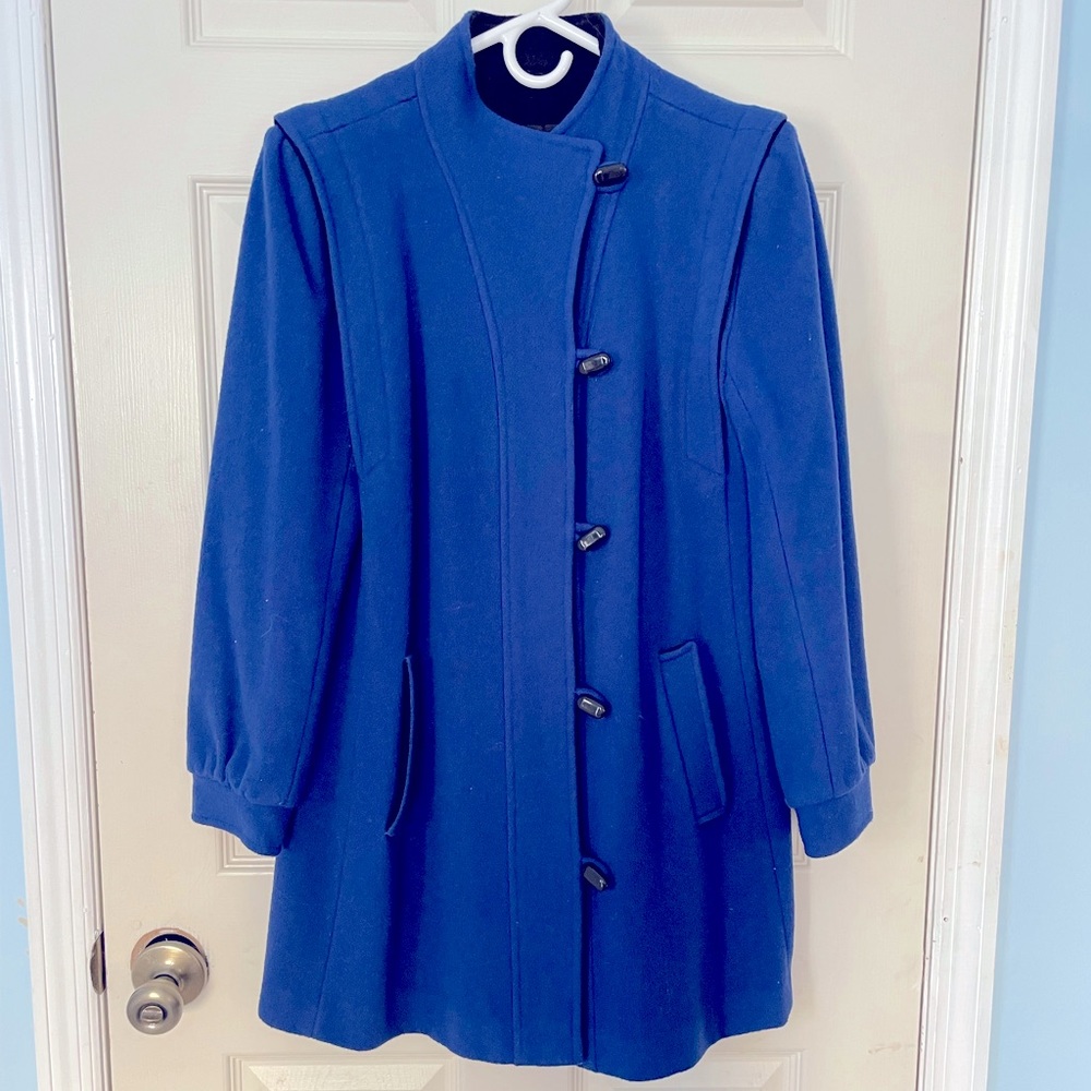 Vintage Ms. Freddi Blue Pea Coat